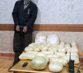 دستگیری قاچاقچی وکشف بیش از ۴۱ کیلوگرم مواد مخدر با کار اطلاعاتی مرزبانان هنگ مرزی تایباد
